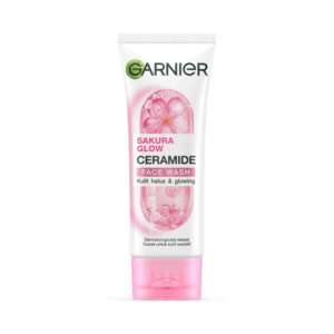 GARNIER WOMAN SAKURA GLOW CERAMIDE غسول وجه ساكورا بالسيراميد للنساء غارنييه – 100 مل