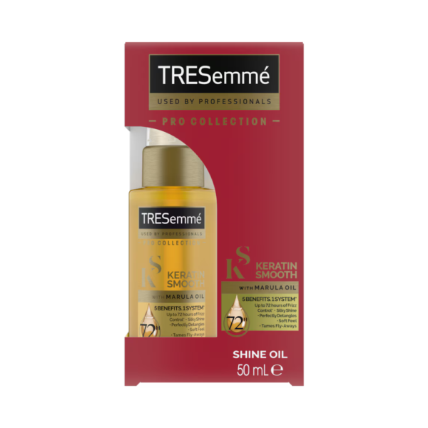 tresemme oil serum زيت الشعر تريزمي كيراتين سموث بزيت المارولا – 50 مل