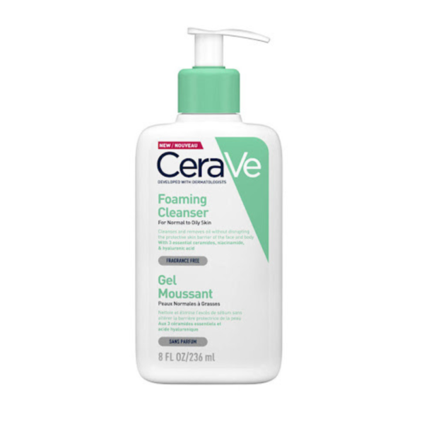 foaming cleaanser normal to dry skin غسول الوجه المرطب للبشرة العادية إلى الدهنية سيرافي – ٢٣٦ مل