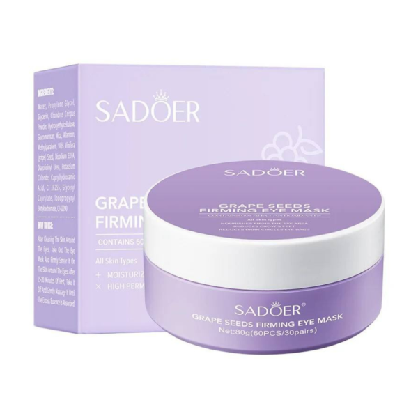 grape seeds ماسك تحت العين بذور العنب والكولاجين سادور – 60 قطعة