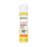 بخاخ واقي الشمس بفيتامين سي لحماية فائقة فوق المكياج SPF50+ غارنييه - 75 مل